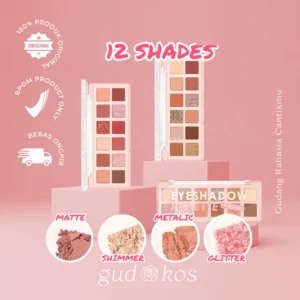 Gudkos PINKFLASH Pro Touch Eyeshadow Palette PF-E15 – 15 Warna Eyeshadow Tahan Lama