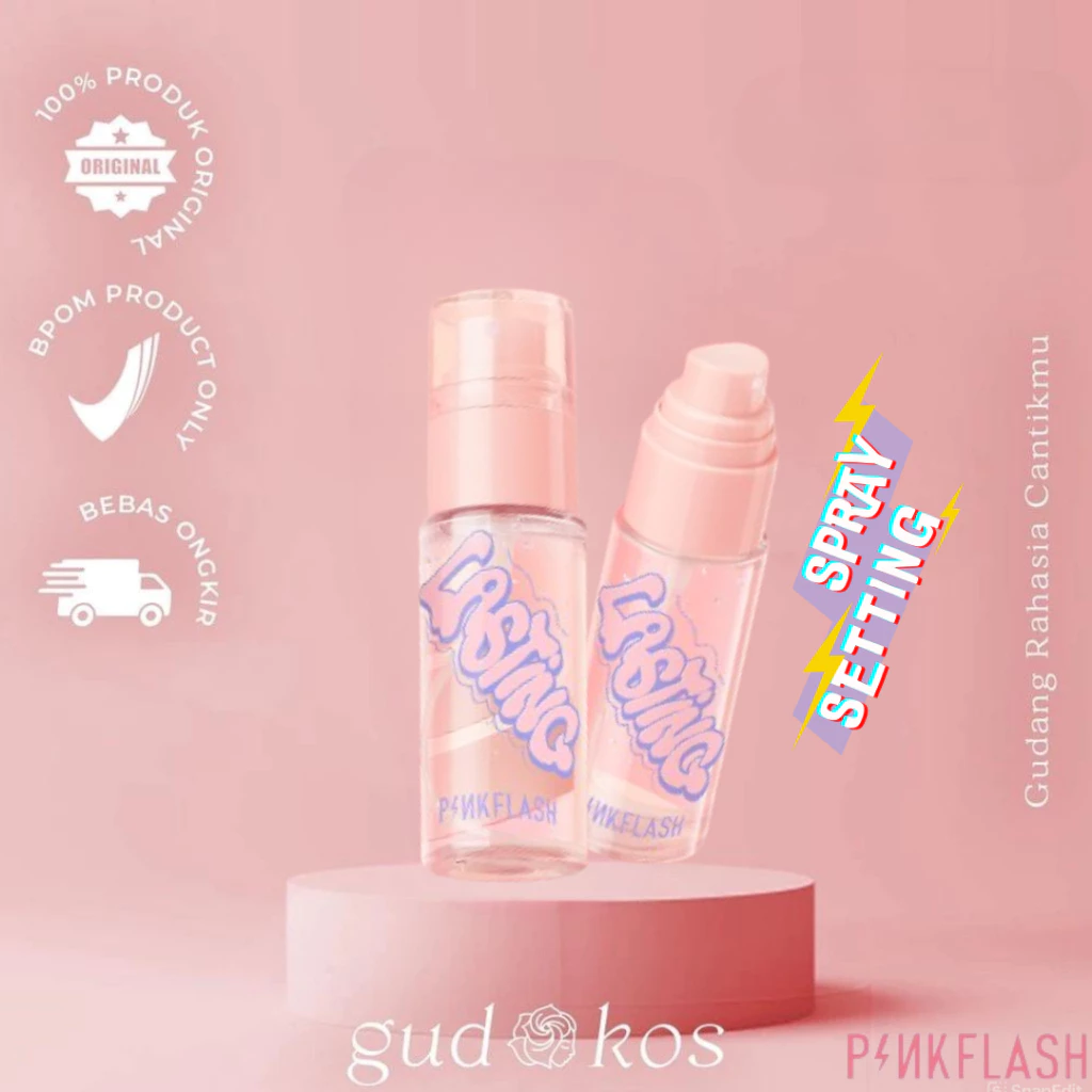Gudkos PINKFLASH Setting Spray – Shine-Free, Oil-Control, Hydrating, Matte Finish, Long-Lasting Makeup Lock