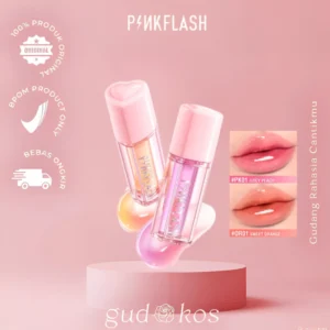 Gudkos PINKFLASH Hydrating Plumy Lip Oil – Color Changing Lip Gloss, Long-lasting Moisture | PF-L30