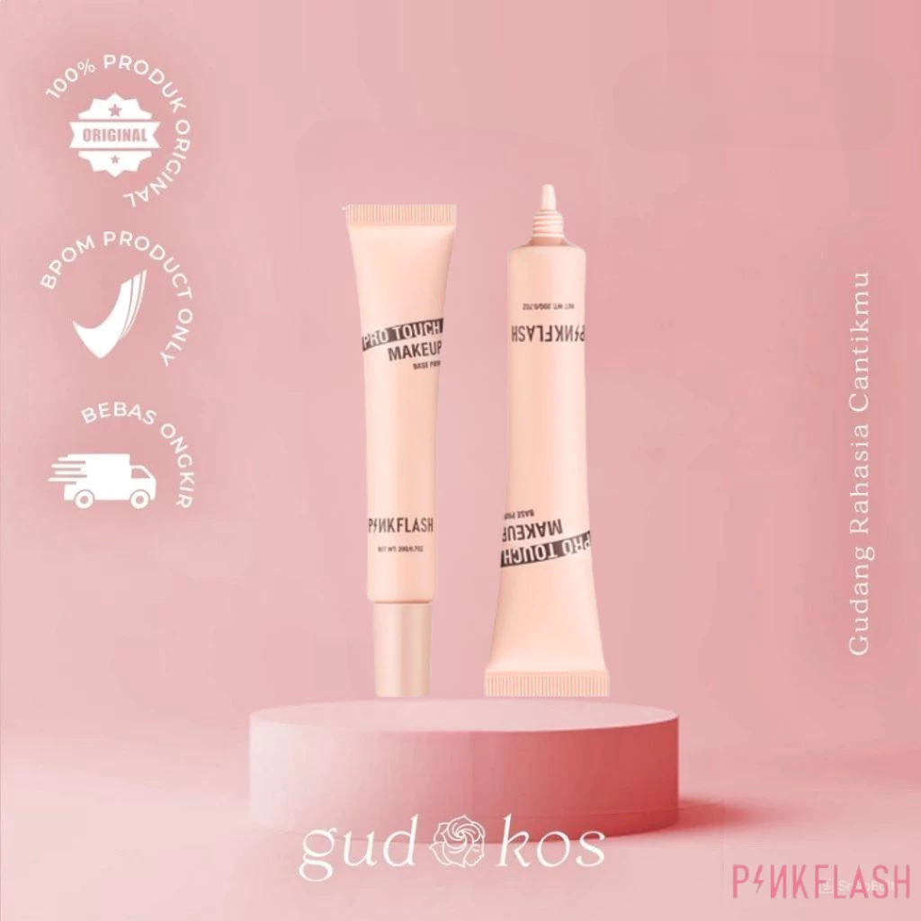 Gudkos PINKFLASH Pro Touch Pore Minimizer Primer | Matte, Poreless, Halus, Oil Control - F12