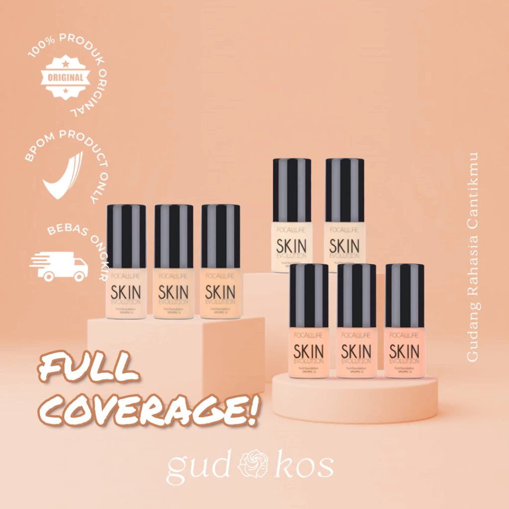 Gudkos FOCALLURE Full Coverage Oil-Control Fluid Foundation
