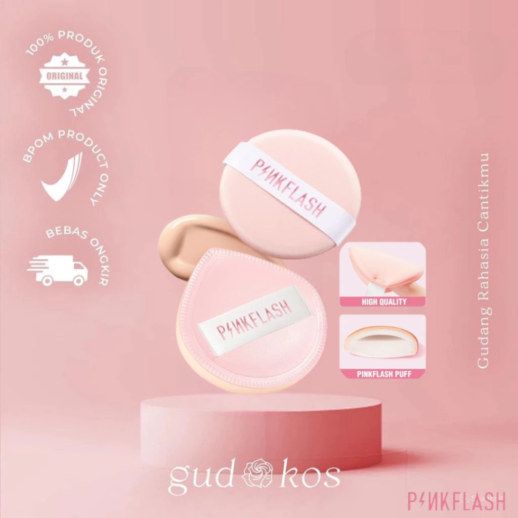 Gudkos PINKFLASH Makeup Powder Puff Soft Air Cushion Beauty Marshmallow Teardrop Tools