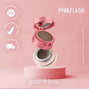 Gudkos PINKFLASH 2-in-1 Eyebrow Cream & Powder Gel – Waterproof, Smudge-Proof, High-Pigment, Long-Lasting, Multi-Use Eyeliner