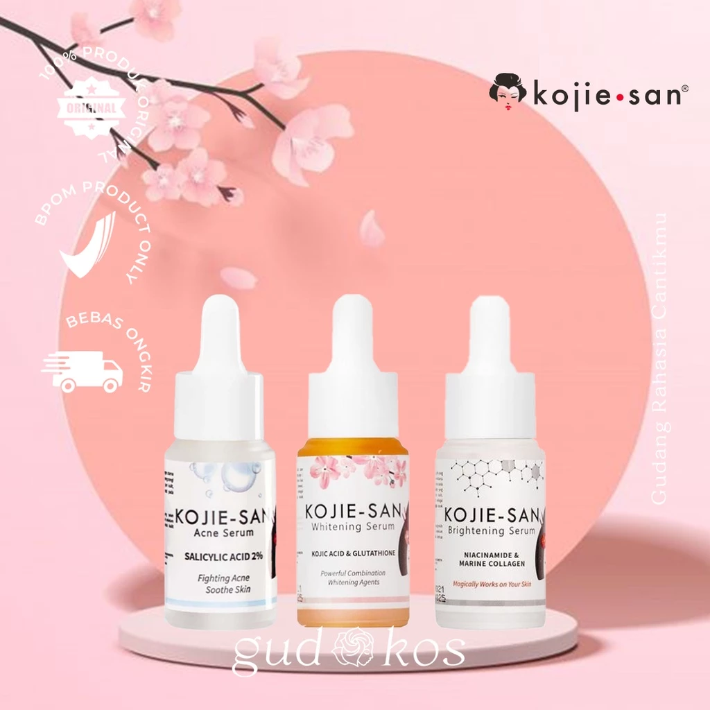 Gudkos [NEW] Kojie San Brightening & Whitening Serum 20 ML / Pemutih Pencerah Wajah
