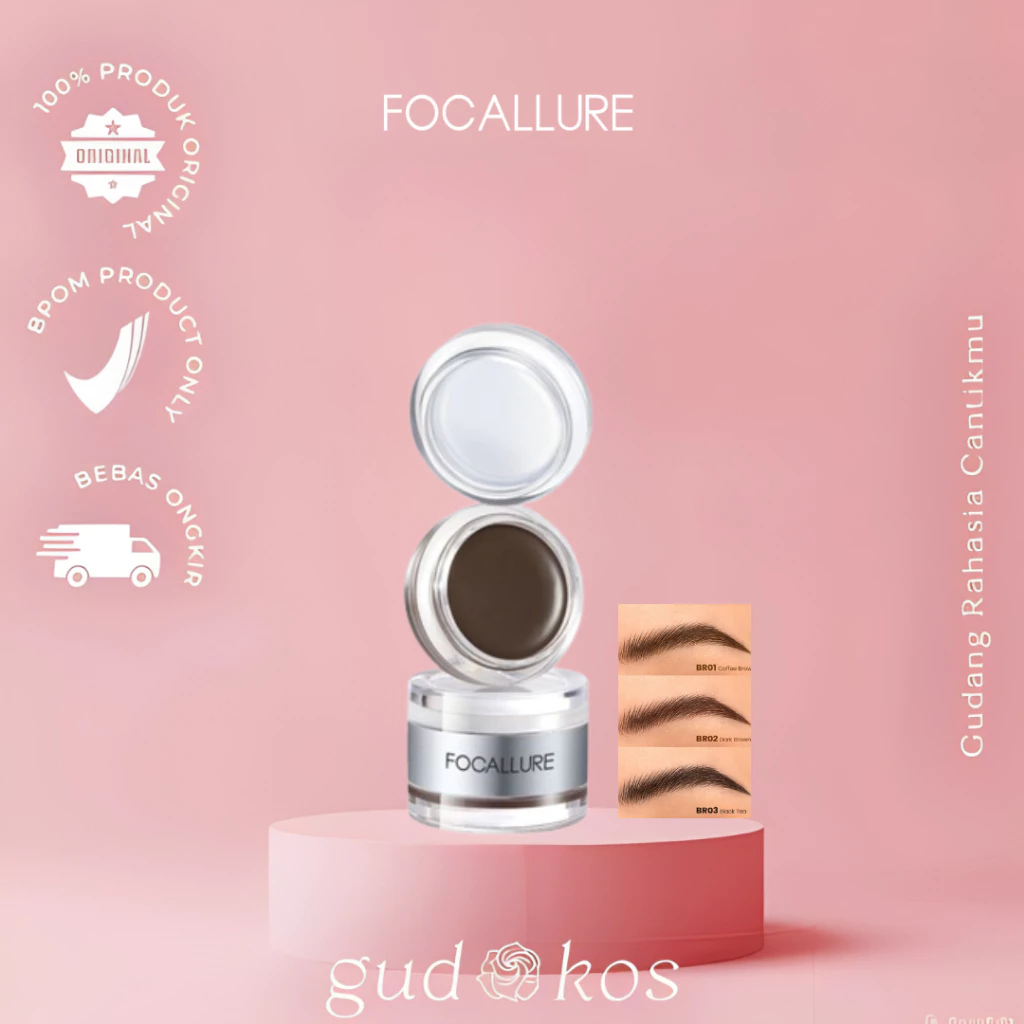 Gudkos FOCALLURE 2-in-1 Eyebrow Cream & Setting Gel 3D Pro-shape