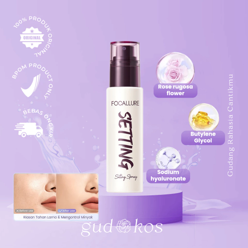 Gudkos FOCALLURE Setting Spray Makeup Lock Hydrating #PerfectLock