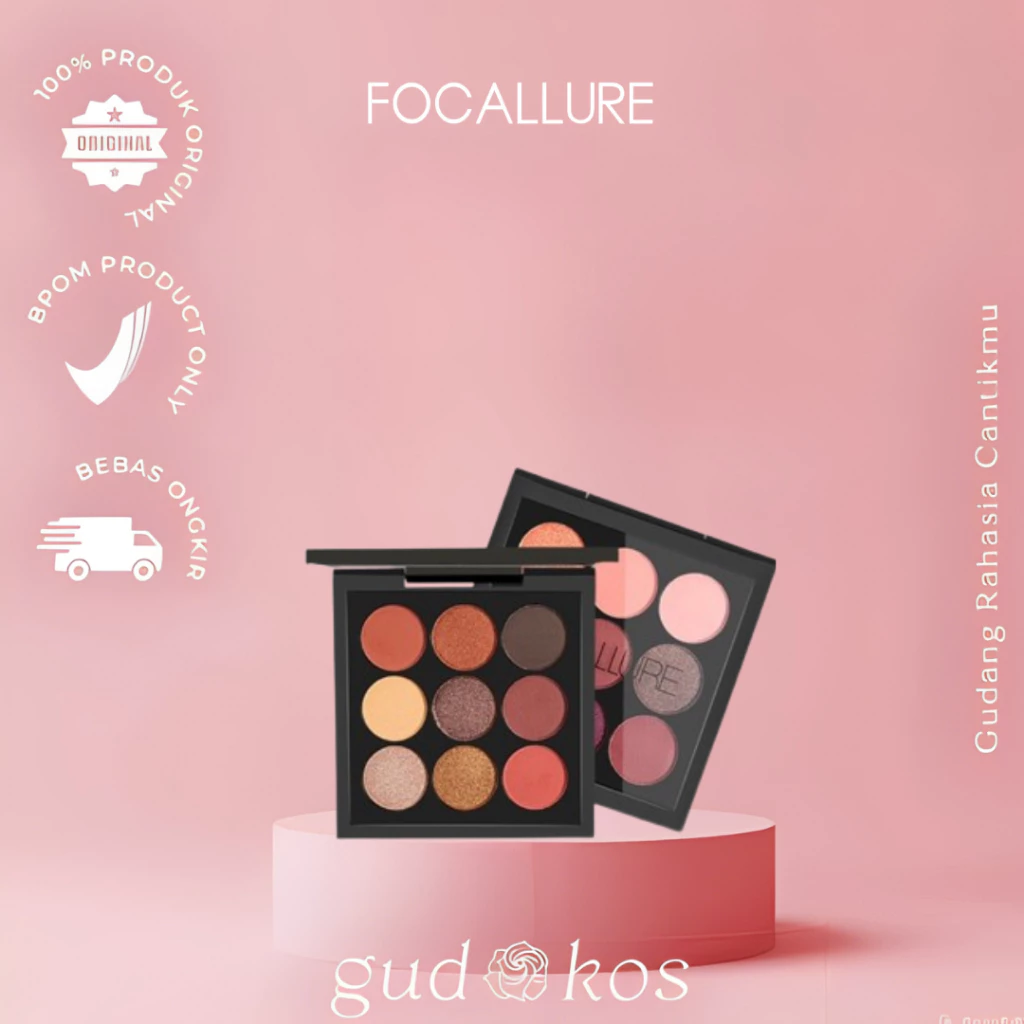 Gudkos Focallure 9 Colors Eyeshadow Palette Mata Eyeshadow 9 Warna