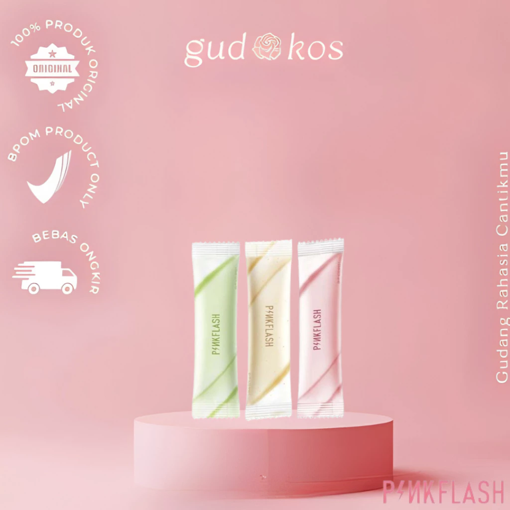 Gudkos PINKFLASH Clay Mask Anti Jerawat Membersihkan secara Gentle Peeling Brightening Meratakan warna kulit