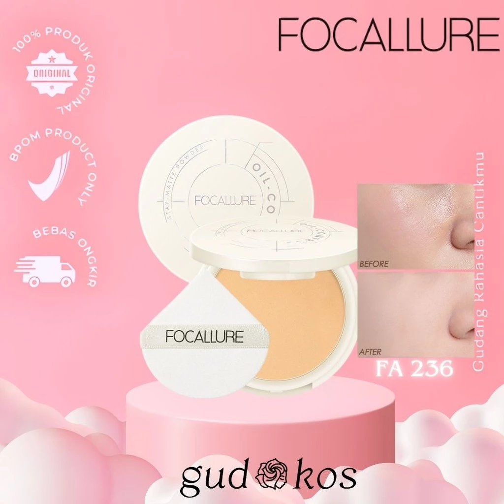 Gudkos Focallure Stay Matte Powder - Oil Control - Long Lasting | Fa236 - ED2025