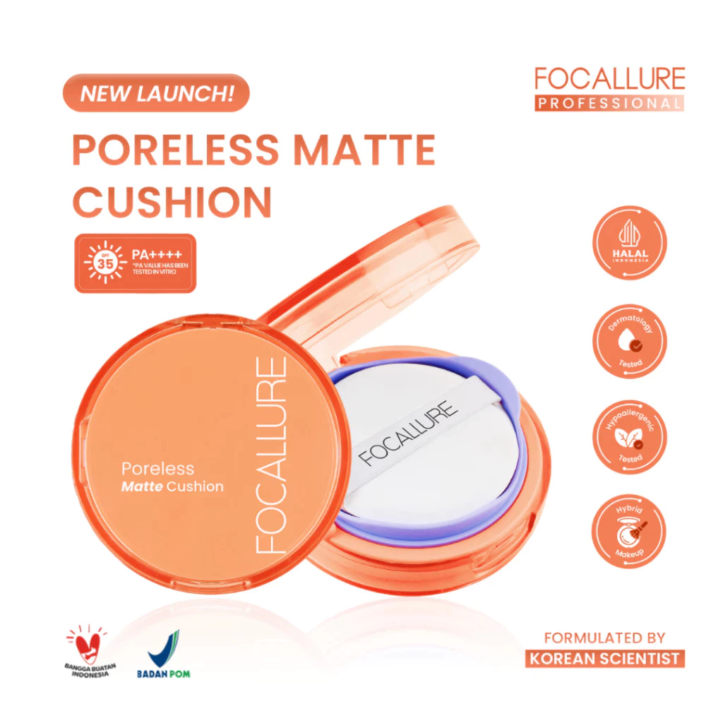 Gudkos FOCALLURE PORELESS MATTE CUSHION FA-ID-01CUSH-MATTE