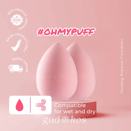 Gudkos PINKFLASH Oh My Puff Beauty Blender - Spons Makeup