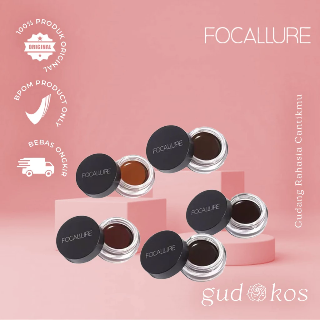 Gudkos FOCALLURE Eyebrow Cream FA 23 Gel Pomade Pensil Alis