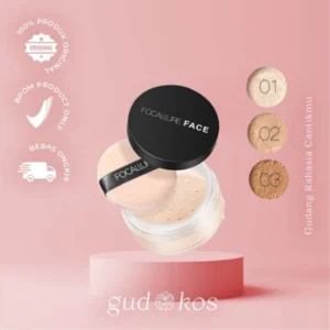 Gudkos FOCALLURE Oil Free Loose Powder FA 15 / Bedak Tabur Tahan Lama