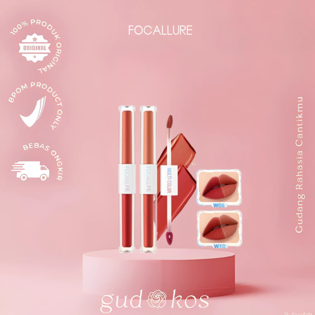 Gudkos FOCALLURE MULTICOLOR 2-IN-1 LIPSTICK & LIP GLOSS FA327