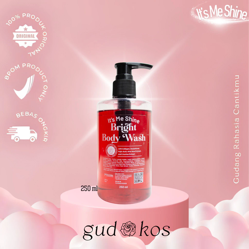 IT'S ME SHINE Bright Body Wash Collagen | Sabun Mandi Cair Mencerahkan dan Melembabkan kulit Gudkos