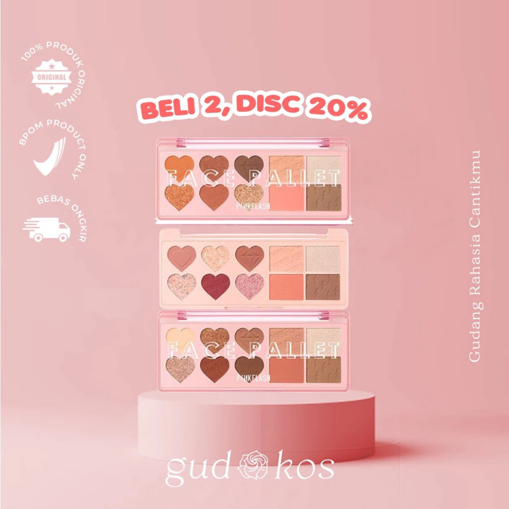 GUDKOS PINKFLASH Multi Face Palette Eyeshadow Blush Contour