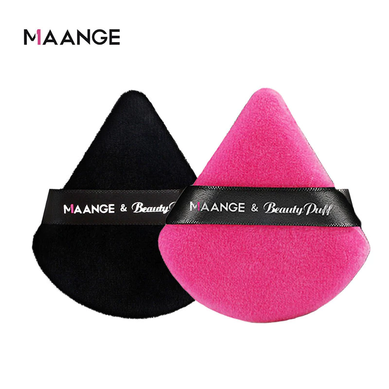 Gudkos MAANGE Lembut 2Pcs Spons Bedak Sponge Puff Segitiga Pizza Sponge Segitiga Puff 51177